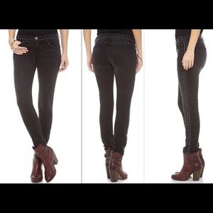 Current/Elliott Studded Crop Skinny in Night